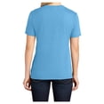 thumbnail image 2 of Yellow Rooster Women's Core Cotton V-Neck Tee Aquatic Blue XS, 2 of 6