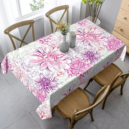 

WISH TREE Tropical Tablecloth Rectangle Table Cloth Washable Table Cover for Decoration Kitchen Dining Room