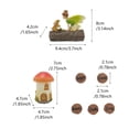 thumbnail image 3 of Set de adornos de jardín de resina | Decoración de maceta de tocón de árbol - Edificios de animales humanos realistas | Maceta suculenta de patio resistente a la intemperie | 7 Piezas | Estatuas, 3 of 9