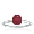 thumbnail image 1 of GemsNY July Birthstone - Dainty Round Four Prong Ruby Solitaire Ring (Grade - A | 0.65cts.), 1 of 4