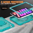 thumbnail image 6 of SaniMore Case for iPad Mini 6 8.3", with Shoulder Strap Pencil Slot Hybird PC TPU Back Cover 360° Ratating Handle Bracket Shockproof Anti-fall Rugged Kids Shell, Blue, 6 of 18