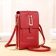 thumbnail image 4 of Carteras de cuero suave para mujer, monedero para teléfono móvil con pantalla táctil, bolso cruzado con correa para el hombro, bolsos baratos para mujer, 4 of 4
