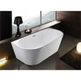 thumbnail image 3 of A&E Bath and Shower Stony Plain 59" Plastic Bathtub w/ Adjustable Feet in White, 3 of 8