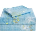 thumbnail image 1 of Floral Printed Sheet Set King Soft Microfiber Botanical Bed Sheets Extra Deep Pocket Pieces, 1 of 6