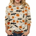 thumbnail image 5 of Halloween Sweaters For Women Autumn Winter Halloween Printed Pullover Top Long Sleeve Crewneck Oversized Sweatshirt High-Quality Looped Pile Fabric Perfect For Casual Daily Outfits Women Sweaters, 5 of 9