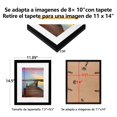 thumbnail image 4 of OranSee - Marcos de fotos, 5 Unidades, Muestra Fotos de 8 x 10 con Alfombrilla 11 x 14 Sin Alfombrilla, Marcos fotogr&aacute;ficos m&uacute;ltiples para pared y escritorio (Negro), 4 of 7