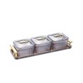 thumbnail image 2 of Fruit Tray with 3 Storage Jars, Clear Plastic Snack Display Tray, with Lids, Serving Tray for Kitchen Party, Food-Grade Material, Easy to Clean, Suitable for Candies Nuts Snacks, 2 of 6