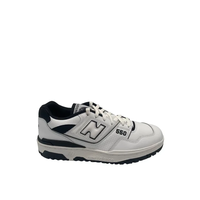New Balance 550 Mens Sneakers White Black Leather Athletic Shoes Sz 9.5 BB55OHA1