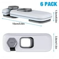 thumbnail image 3 of NiHome Child Proof Refrigerator Lock 6-Pack, Baby Safety Locks for Fridges, Cabinets, Drawers, Double Doors and More, French Fridge Door Lock Protect Babies from Fridge Accidents, Durable(Gray), 3 of 7