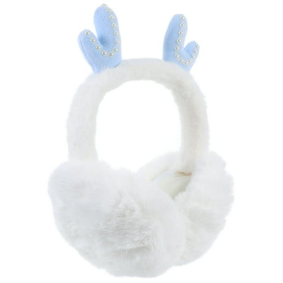 LOLIPPYY Ear Muff for Women Comfortable Fit White Blue 1Pcs