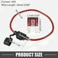 thumbnail image 4 of Unique Bargains 1 Set 40A Mini Blade Stye Fuse 12 AWG Fuse Holder 12 Gauge Fuse Holder Blade Style Inline Fuse Holder, 4 of 6