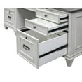 thumbnail image 2 of Martin Furniture Hartford White Wood Double Pedestal Desk Executive Desk, 2 of 5