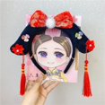 thumbnail image 1 of Diadema de rejilla de estilo chino para Año Nuevo, tocado de princesa de estilo palaciego, borla de flor de mariposa antigua, bandera para la cabeza, 1 of 6