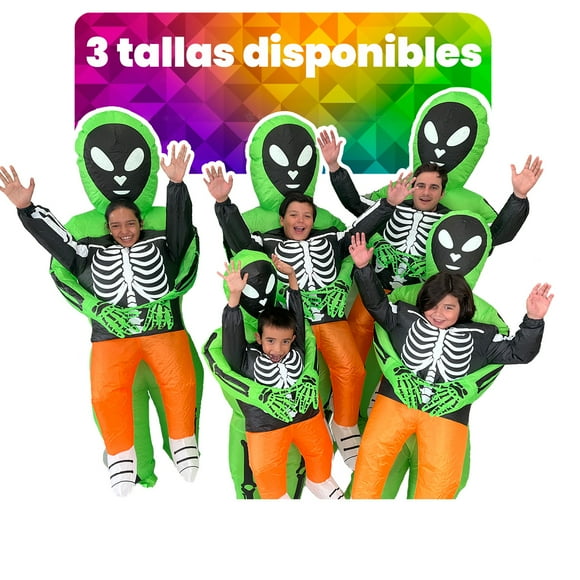 Disfraz inflable de alien huesos Halloween Bk Disfraces marcianos ufo talla Grande