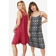 thumbnail image 6 of ellos Women's Plus Size Crossover Back Tank Dress - 22/24, Black, 6 of 6