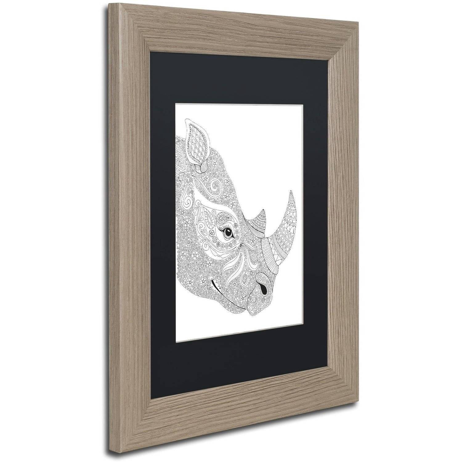 Trademark Fine Art 'Animals 10' Canvas Art by Hello Angel Black Matte, Birch Frame