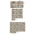 Sakupycq Mosaics Wall Tile Stickers Peel and Stick Backsplash Self