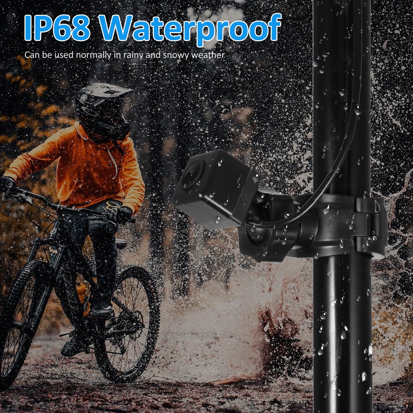 Webcam,Rear View Camera - 1080p Wide View Mountain Road Bike Compatible With View Vision And Webcam 4.3'' Screen Handlebar Bike Mirror Vision Function With Screen Vision Function 150° View
