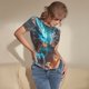 thumbnail image 3 of Balery Blue Dragon And White Tiger Body de cuello redondo de manga corta para mujer Tops de manga corta Tops básicos-X-Large, 3 of 7