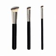 thumbnail image 2 of Angled Synthetic Makeup Brush for Foundation, Concealer, and Bronzer Application Removes Dark Circles Eye Beauty Tool for Liquid and Cream Products, 2 of 5