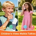 thumbnail image 5 of Video Walkie Talkies,Rechargeable 2 Pack with Screen & Voice Changer,Long Range Clear Audio,Perfect for Outdoor Play & Camping,Birthday Gift for Ages 3–12(Pink & Pink), 5 of 5