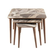 Context Modern Nesting Table Set of 3 - Kudum Marble