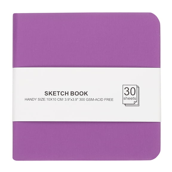 Uxcell 30 Sheet 300GSM/140lb Watercolor Sketchbook, Light Purple