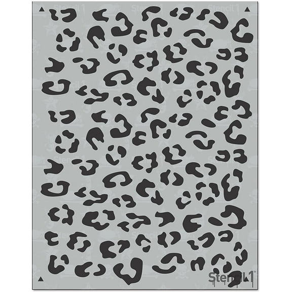 Stencil1 Leopard Repeat Pattern Art Stencils - 8.5" x 11"