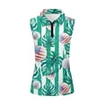 thumbnail image 2 of Uorisanigo Palm Leaf Golf Women's Golf Sleeveless Shirt Size XL Comfortable Versatile Athletic Workout Tops Quick Dry Soft Patriotic Quarter Zip Pullover for Women, 2 of 7