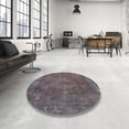 thumbnail image 4 of Ahgly Company Machine Washable Indoor Rectangle Industrial Modern Eggplant Purple Area Rugs, 7' x 9', 4 of 7