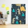 thumbnail image 6 of Coolnut Cartoon Dinosaurs Acrylic Clipboard with Low Profile Gold Metal Clip Standard A4 Letter Size Decorative Clipboards for Office,Jobsite,Medical,School, 6 of 7
