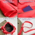 thumbnail image 5 of Crossbody Bag with Zipper Pocket, Multi-layer Casual Crossbody Bag, Large Capacity Waterproof Cloth Shoulder Handbag Messengers Bags for Travel Walking(Red), 5 of 6