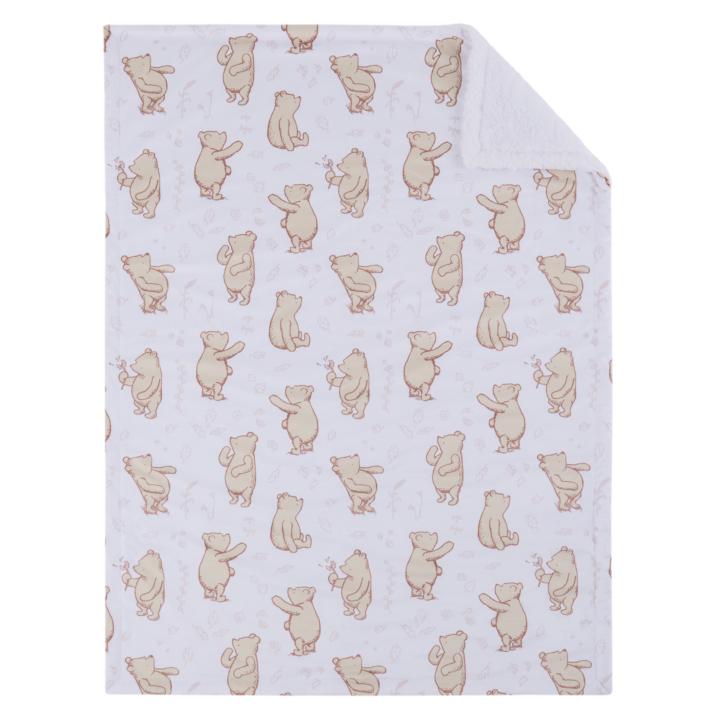 NoJo Disney Classic Winnie the Pooh Sherpa Baby Blanket