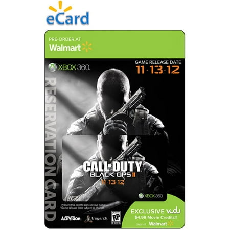 (Email Delivery) Wal-Mart Exclusive Bonus VUDU Movie Credits for Call of Duty: Black Ops 2 (Xbox 360) Preorder