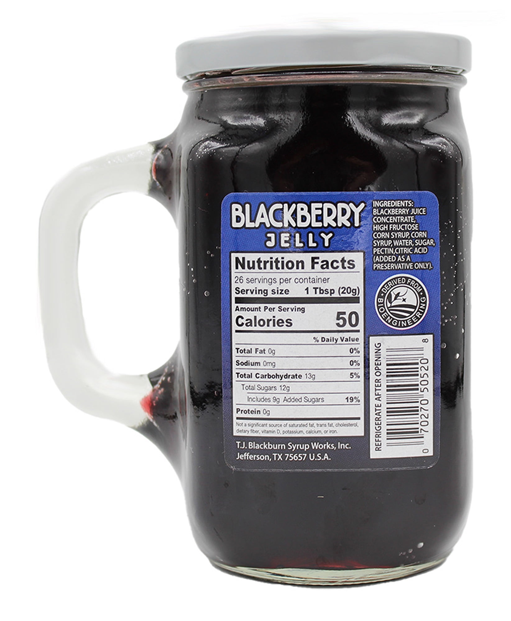 (6 pack) Blackburn's Blackberry Jelly, Spread, 18 oz Jar