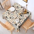 thumbnail image 2 of Paw Prints and Bones Square Tablecloth,Waterproof Square Table Cover,Wipeable Spillproof Washable Table Cover for Home Kitchen Party Decor 60"x60"(152x152cm), 2 of 6