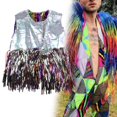 thumbnail image 2 of Chaqueta con borlas jinwen para carnaval Manga corta oscura, 2 of 8