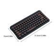 thumbnail image 4 of Tholdsy Teclado de ordenador inalámbrico con soporte para teléfono perilla Multimedia ratón impermeable silencioso 2,4G lindos teclados para Juegos de teclado y mouse para computadora Negro NO2, 4 of 6