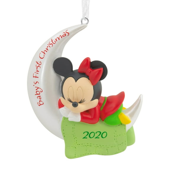 Babys First Christmas Disney Ornament 2022 Hallmark Disney Minnie Mouse Baby's First Christmas 2020 Christmas