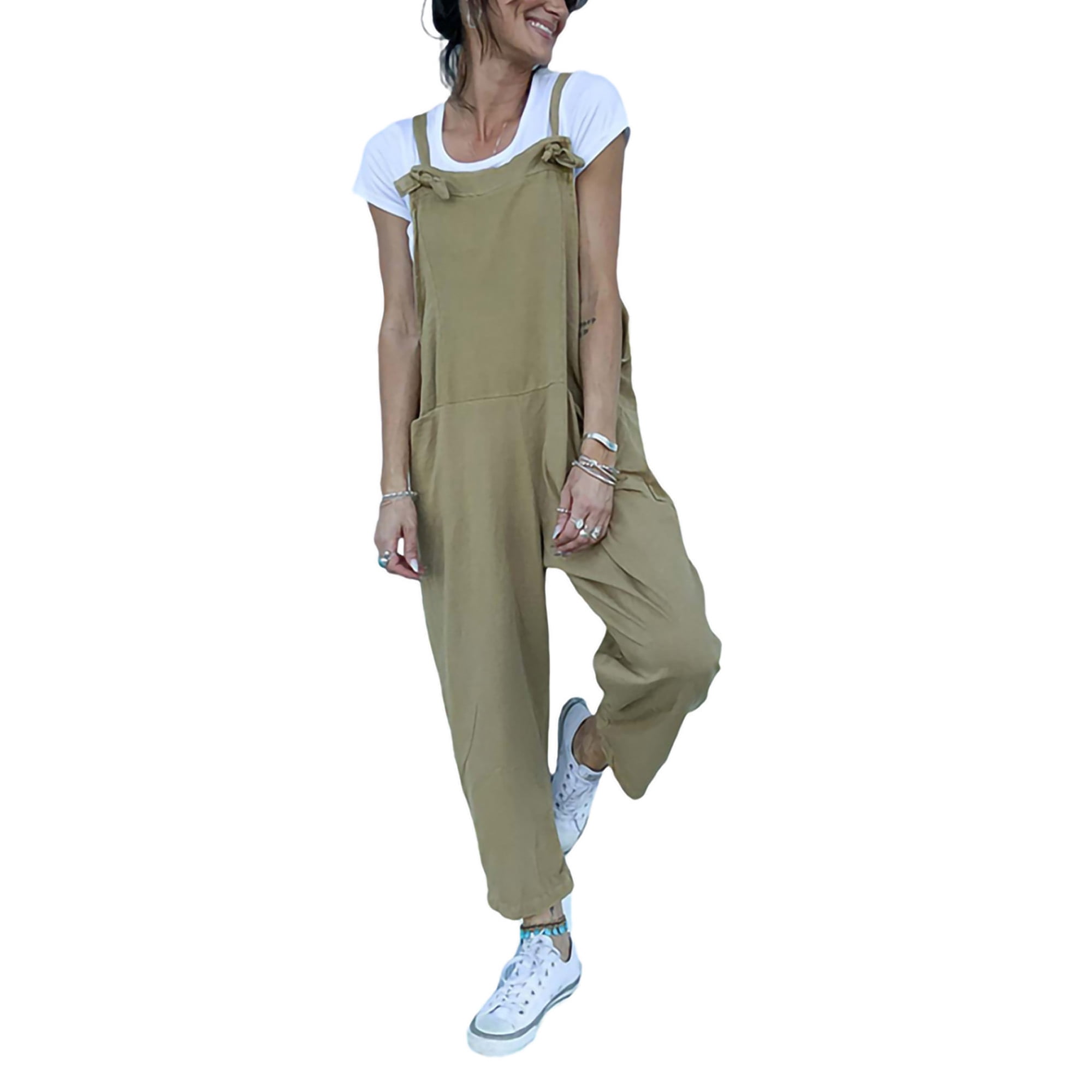 Bellella Women Romper Sleeveless Jumpsuits Straps Overalls Casual