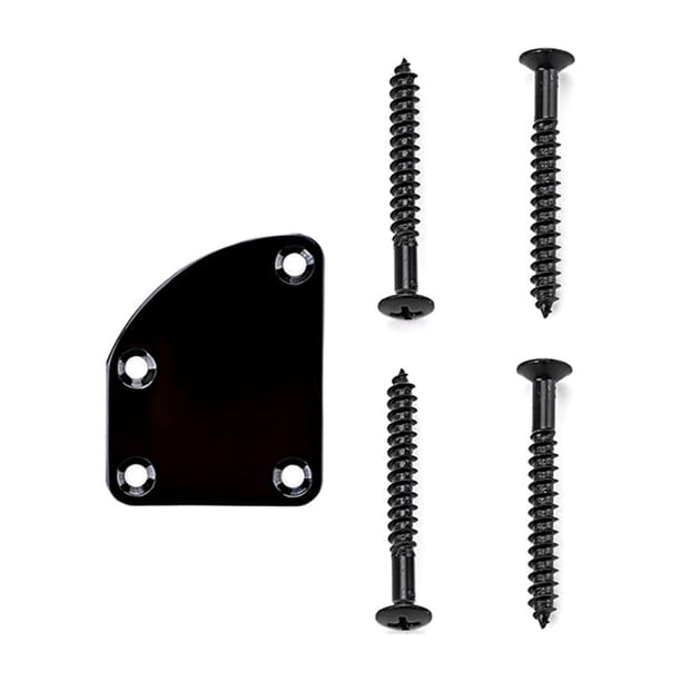 Naiovety Placa de cuello de guitarra eléctrica de 4 agujeros negro