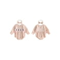 thumbnail image 2 of Cjfdfy Newborn Baby Girl Christmas Fall Outfit Reindeer Gingerbread Man Embroidery Puff Long Sleeve Bubble Romper And Headband Infant My First Christmas Fall Winter Clothes 0-18 Months, 2 of 9
