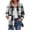 Black,#003, variant on Fall For Women Shacket Jacket Plaid Long Sleeve Button Down Shirt Coat Tops,L