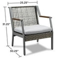 thumbnail image 6 of Real Flame Calvin Aluminum Patio Dining Arm Chair in Gray (Set of 2), 6 of 7