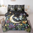 thumbnail image 1 of Erosebridal Ensembles de Literie Papillon Chic Taille Simple, Ensembles de Couette Florale Botanique avec Draps, Réversible 7 Pcs 7 Pcs, 1 of 5