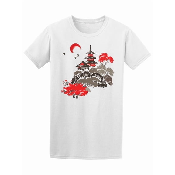 Ancient Japanese Architecture Tee Men's -Image by Shutterstock