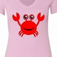 thumbnail image 4 of Inktastic Cute Red Crab Women's V-Neck T-Shirt, 4 of 5