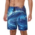 thumbnail image 1 of Fotbe Beautiful Ocean Dolphin Traje de Baño para Hombre – Shorts de Natación de Secado Rápido con Forro y Bolsillos-Large, 1 of 6