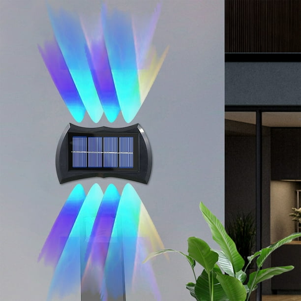 Luces solares LED para exteriores, focos para paisajismo, luces de jardín, luces solares inalámbricas para exteriores, iluminación para patios y pasarelas.