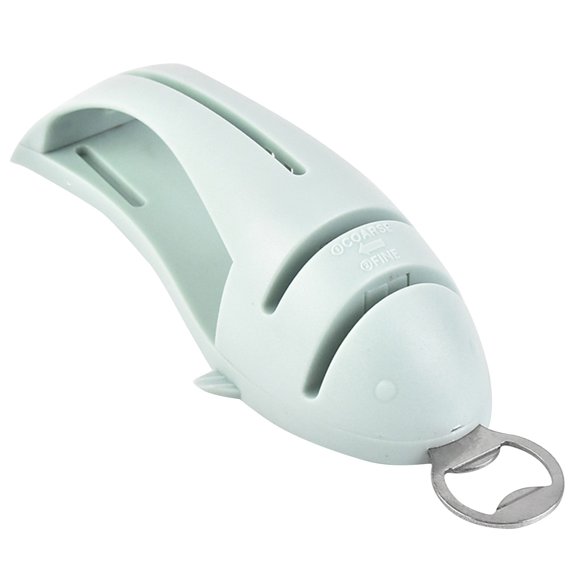 Afilador de Cuchillo de Cocina 3-En-1 Herramienta Manual con Cerámica de Acero de Tungsteno de Carburo, Afilador de Cuchillo de Bolsillo para Tijeras Cuchillos Rectos Chef Cleaver Agate Estable de Bas